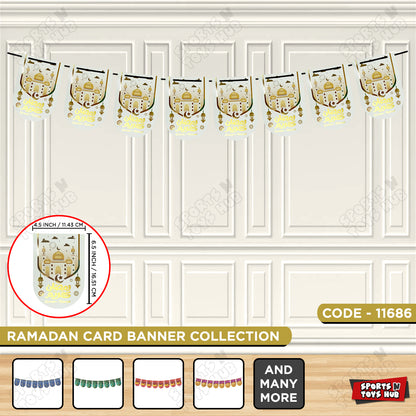 Ramadan Kareem White Card Banner