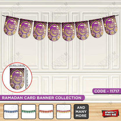 Ramadan Kareem Iris Purple Card Banner
