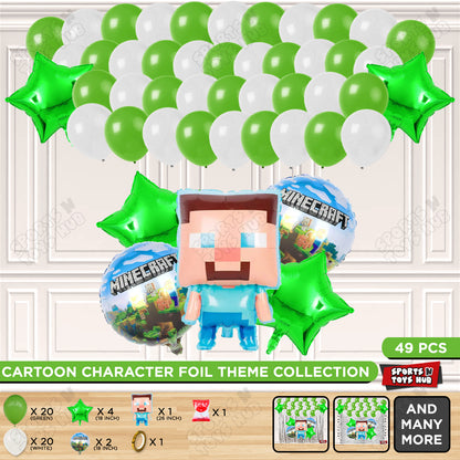 Mine-Craft Foil Balloon Set Garland Theme