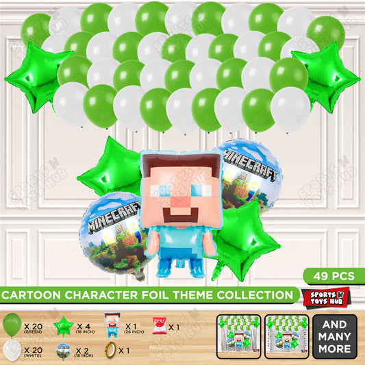 Mine-Craft Foil Balloon Set Garland Theme