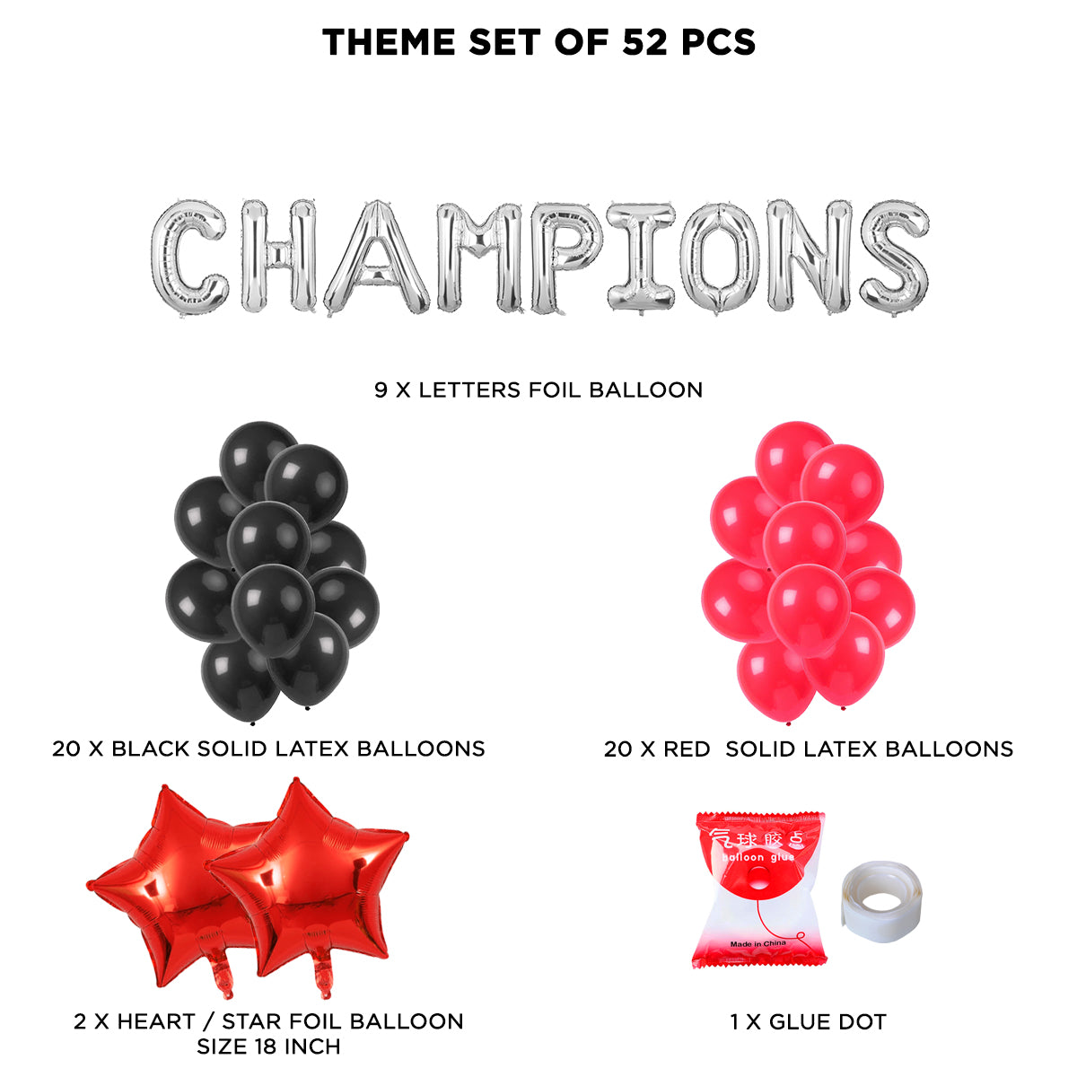 Champions Foil Letter Theme Collection