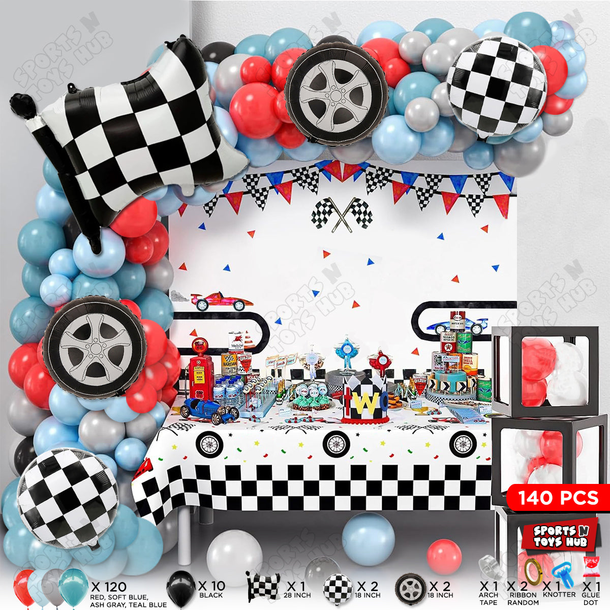 Checkered Flag Racing Arch Theme – Sports n Toys Hub