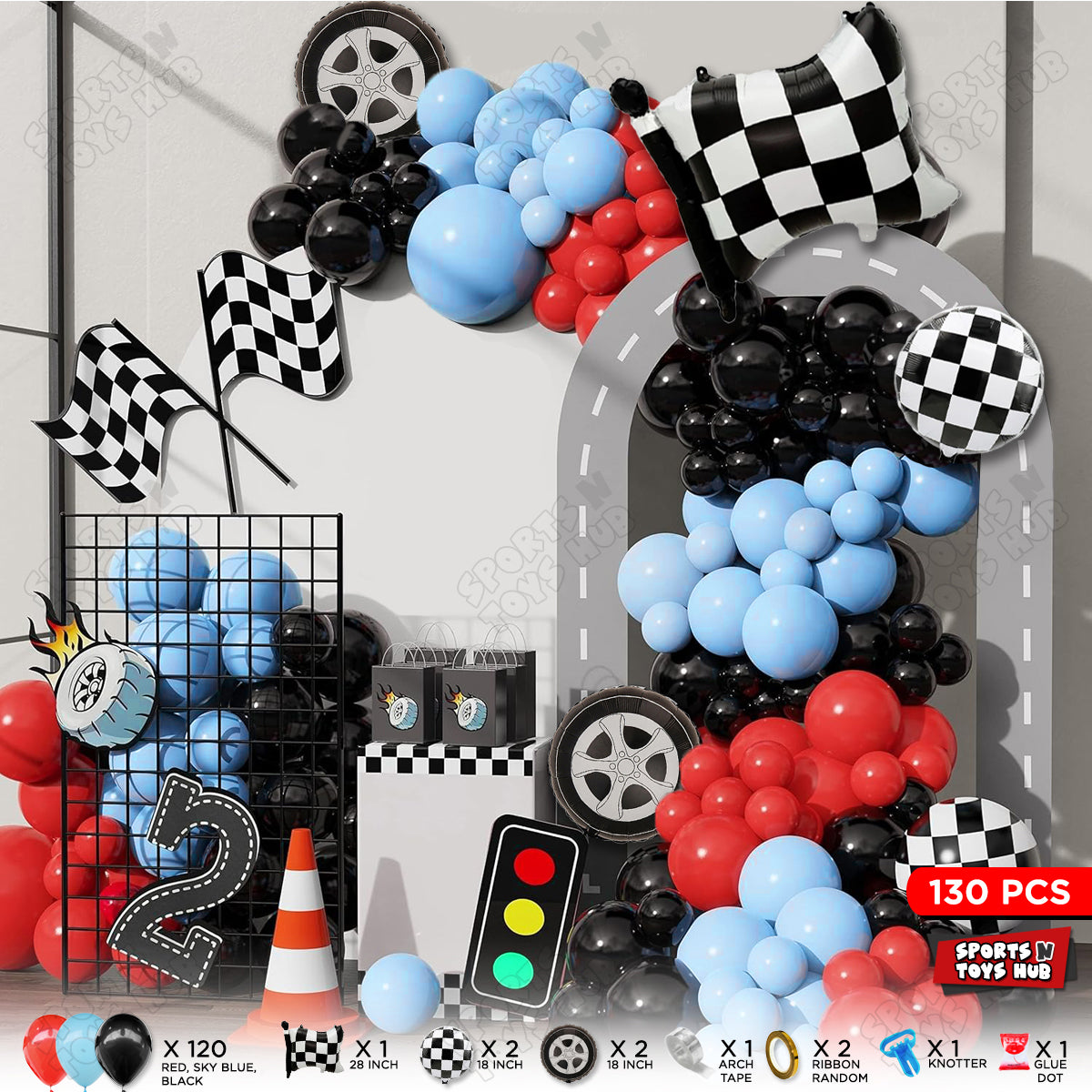 Toy Racing Flags Checkered Flag Racing Theme Set – Sports n Toys Hub