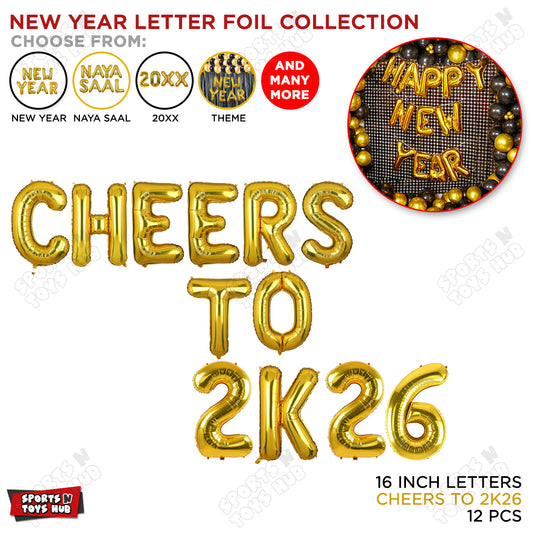 Cheer To 2026 Foil Letter Collection