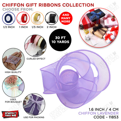 1.6-Inch Sheer Chiffon Ribbon Collection – Ideal for Gifts, DIY Crafts & Events