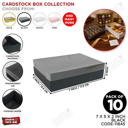 Clear Lid Box 7x5x2 Inch - Pack Of 10