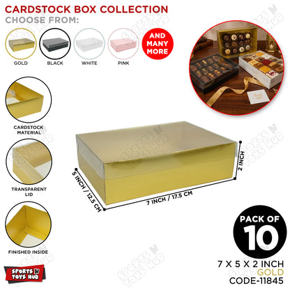 Clear Lid Box 7x5x2 Inch - Pack Of 10