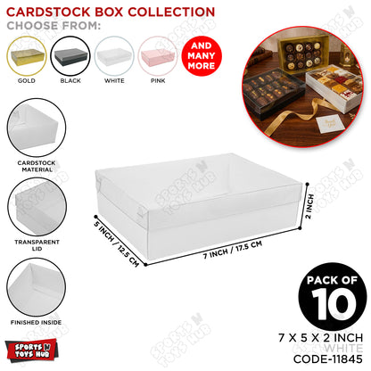 Clear Lid Box 7x5x2 Inch - Pack Of 10