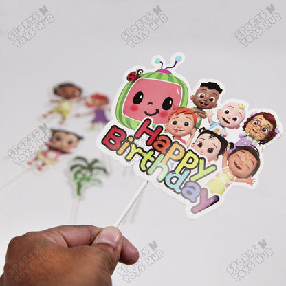 Cartoon Characters HBD C0C0-Melon Doll Cake Topper - 8 Pcs