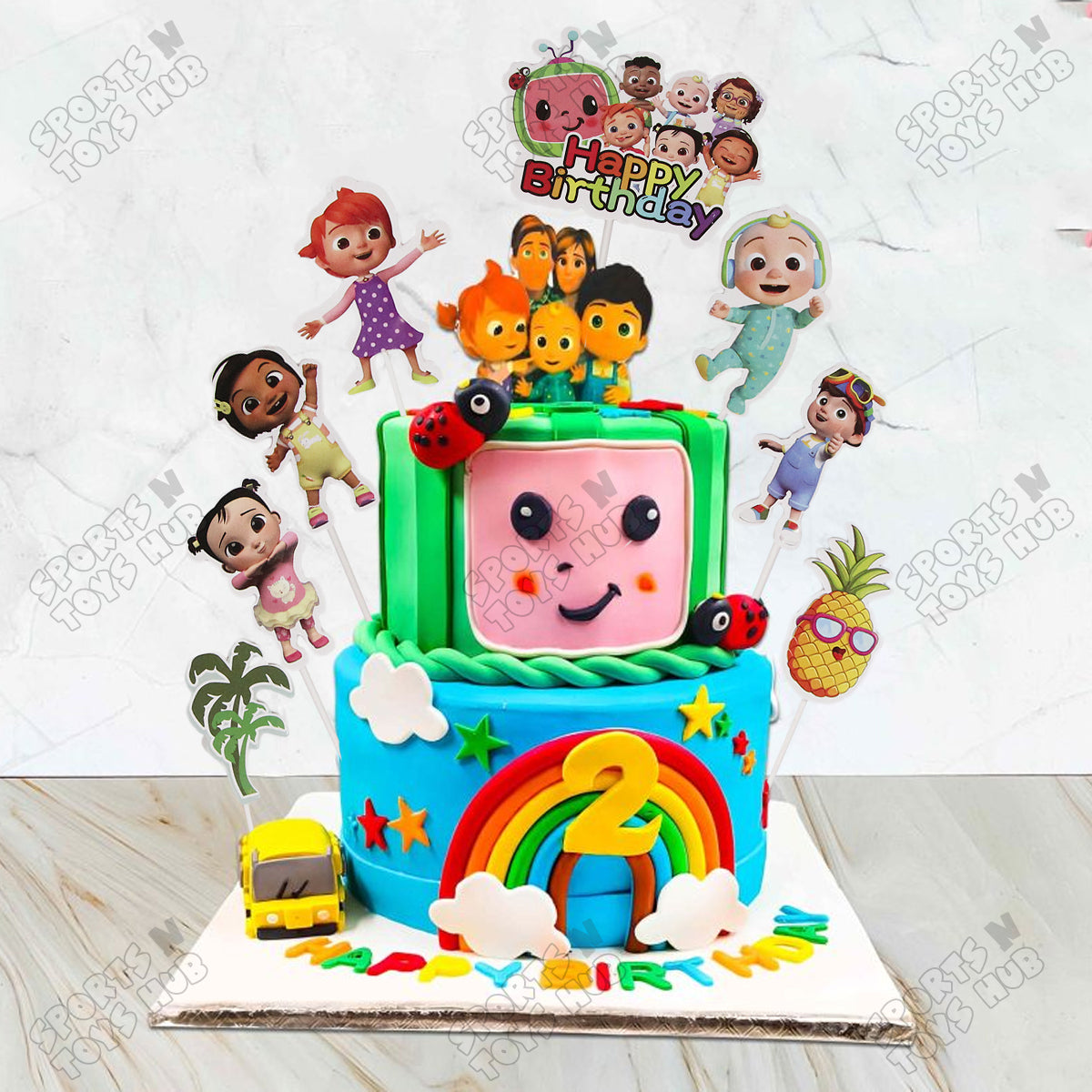Cartoon Characters HBD C0C0-Melon Doll Cake Topper - 8 Pcs