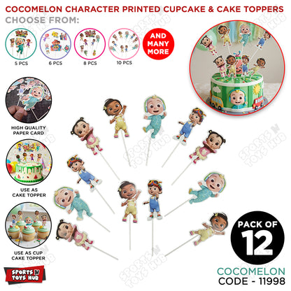 Cartoon Characters HBD C0C0-Melon Doll Cake Topper - 12 Pcs