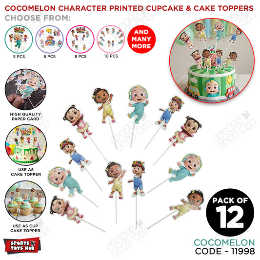 Cartoon Characters HBD C0C0-Melon Doll Cake Topper - 12 Pcs