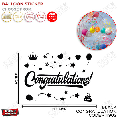 Congratulations Balloons Sticker Collection