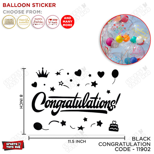 Congratulations Balloons Sticker Collection