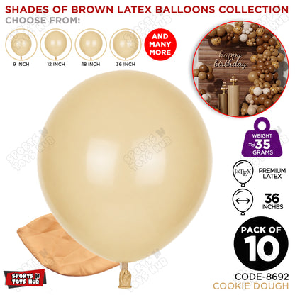 Cookie Dough Latex Balloons Available In 9, 12, 18 & 36 Inch Sizes