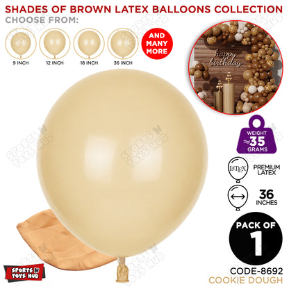Cookie Dough Latex Balloons Available In 9, 12, 18 & 36 Inch Sizes