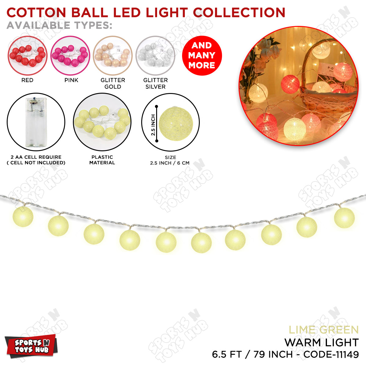 Cotton Ball LED Light Collection