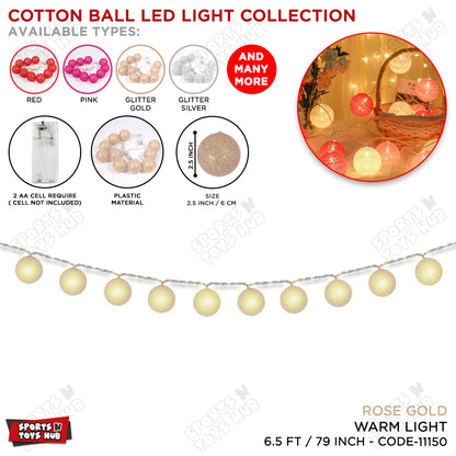 Cotton Ball Glitter LED Light Collection