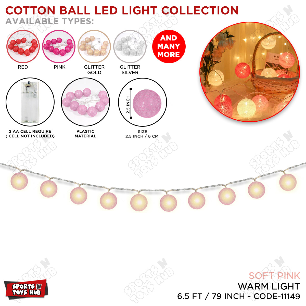 Cotton Ball LED Light Collection