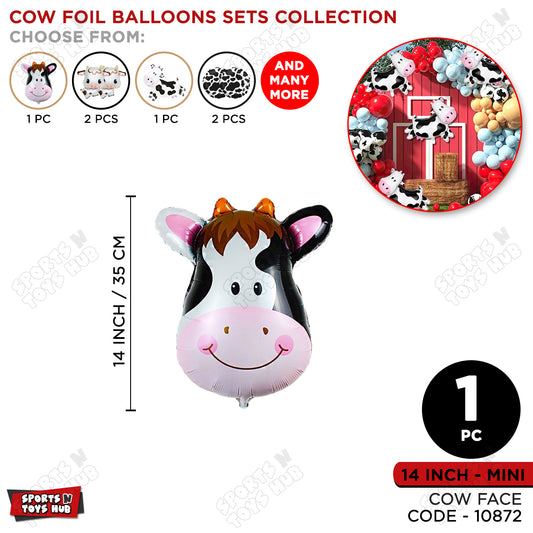 Mini Cow Foil Balloon - 1 Pc