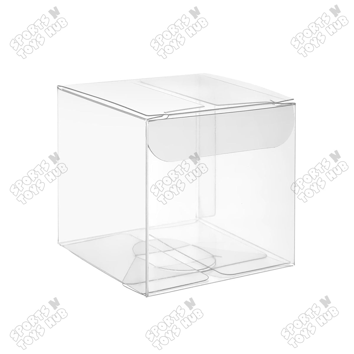 2.5x2.5x2.5 Inch Transparent PVC Plastic Sheet Cube Box - Pack Of 10