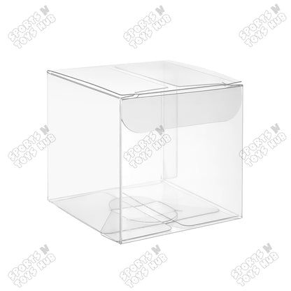 2.5x2.5x2.5 Inch Transparent PVC Plastic Sheet Cube Box - Pack Of 10