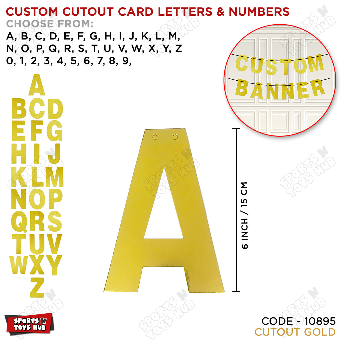 Custom Shiny Cutout Banner Letter Collection