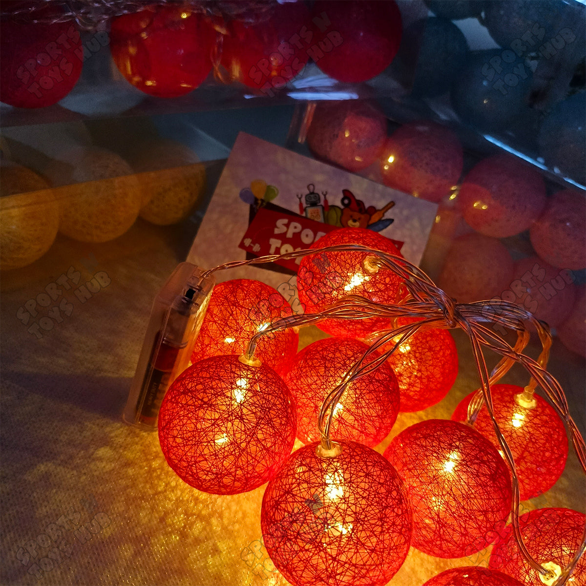 Cotton Ball Glitter LED Light Collection