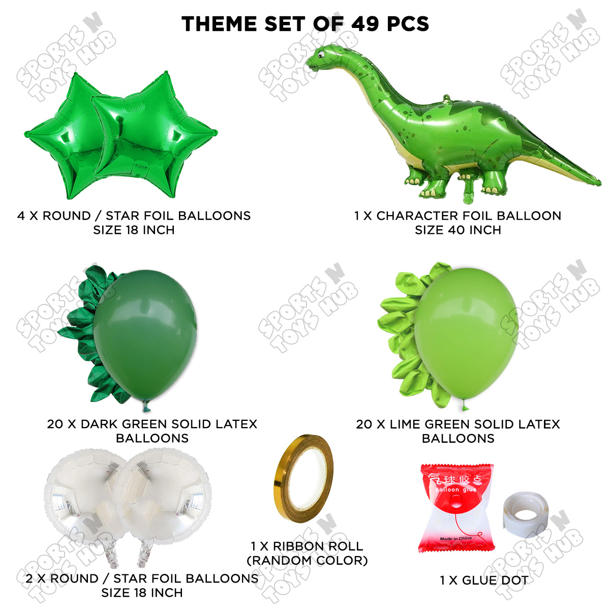 Apatosaurus Foil Balloon Theme Decoration Set