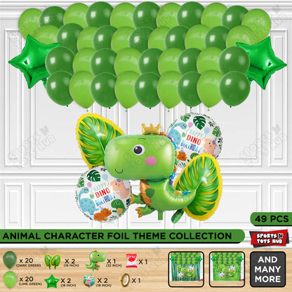 Happy Dino Foil Balloon Theme Decoration Set