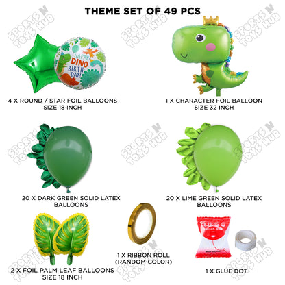 Happy Dino Foil Balloon Theme Decoration Set