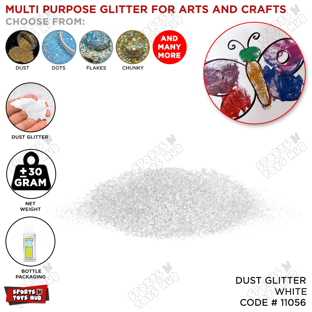 Glitter Dust Bottle – Multi-Purpose Fine Sparkle for Crafts & Decor