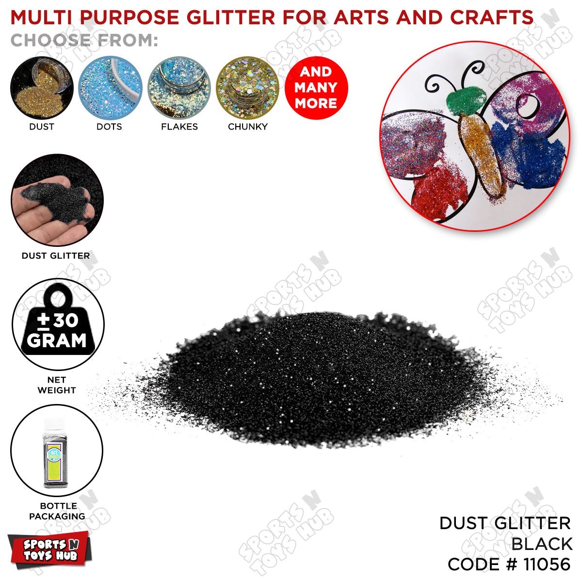 Glitter Dust Bottle – Multi-Purpose Fine Sparkle for Crafts & Decor