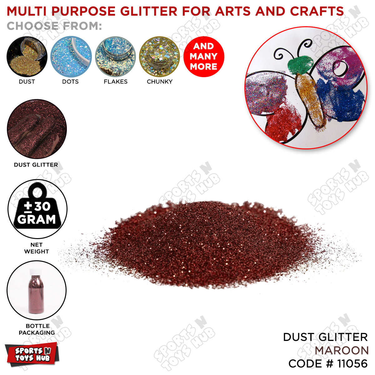 Glitter Dust Bottle – Multi-Purpose Fine Sparkle for Crafts & Decor