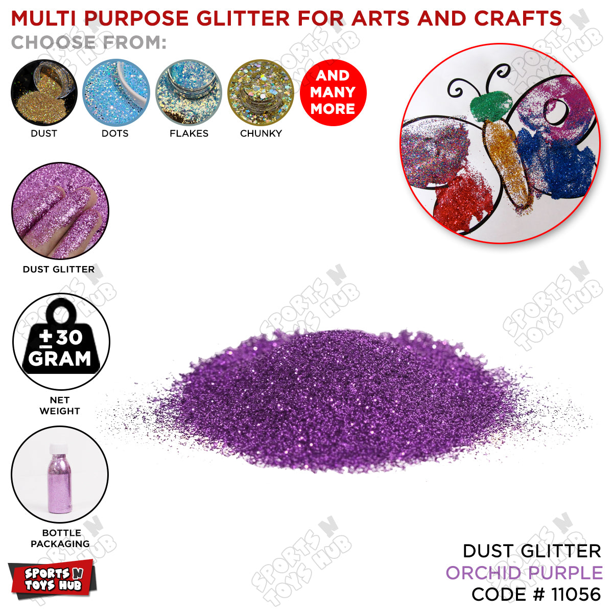 Glitter Dust Bottle – Multi-Purpose Fine Sparkle for Crafts & Decor