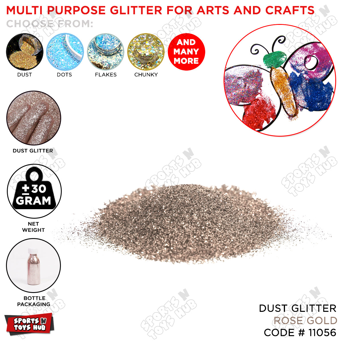Glitter Dust Bottle – Multi-Purpose Fine Sparkle for Crafts & Decor