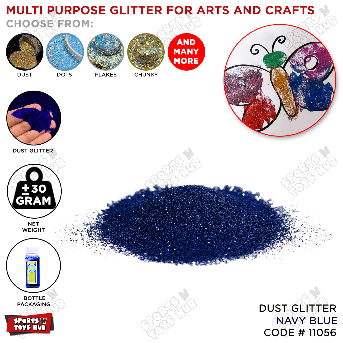 Glitter Dust Bottle – Multi-Purpose Fine Sparkle for Crafts & Decor