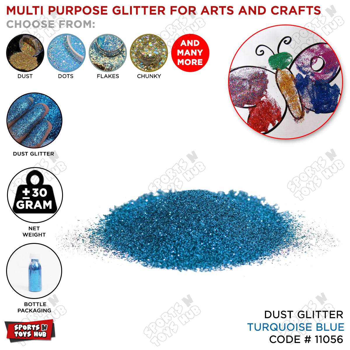 Glitter Dust Bottle – Multi-Purpose Fine Sparkle for Crafts & Decor