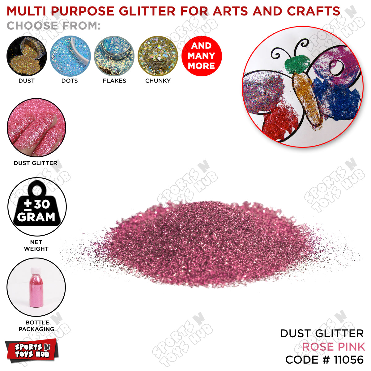 Glitter Dust Bottle – Multi-Purpose Fine Sparkle for Crafts & Decor