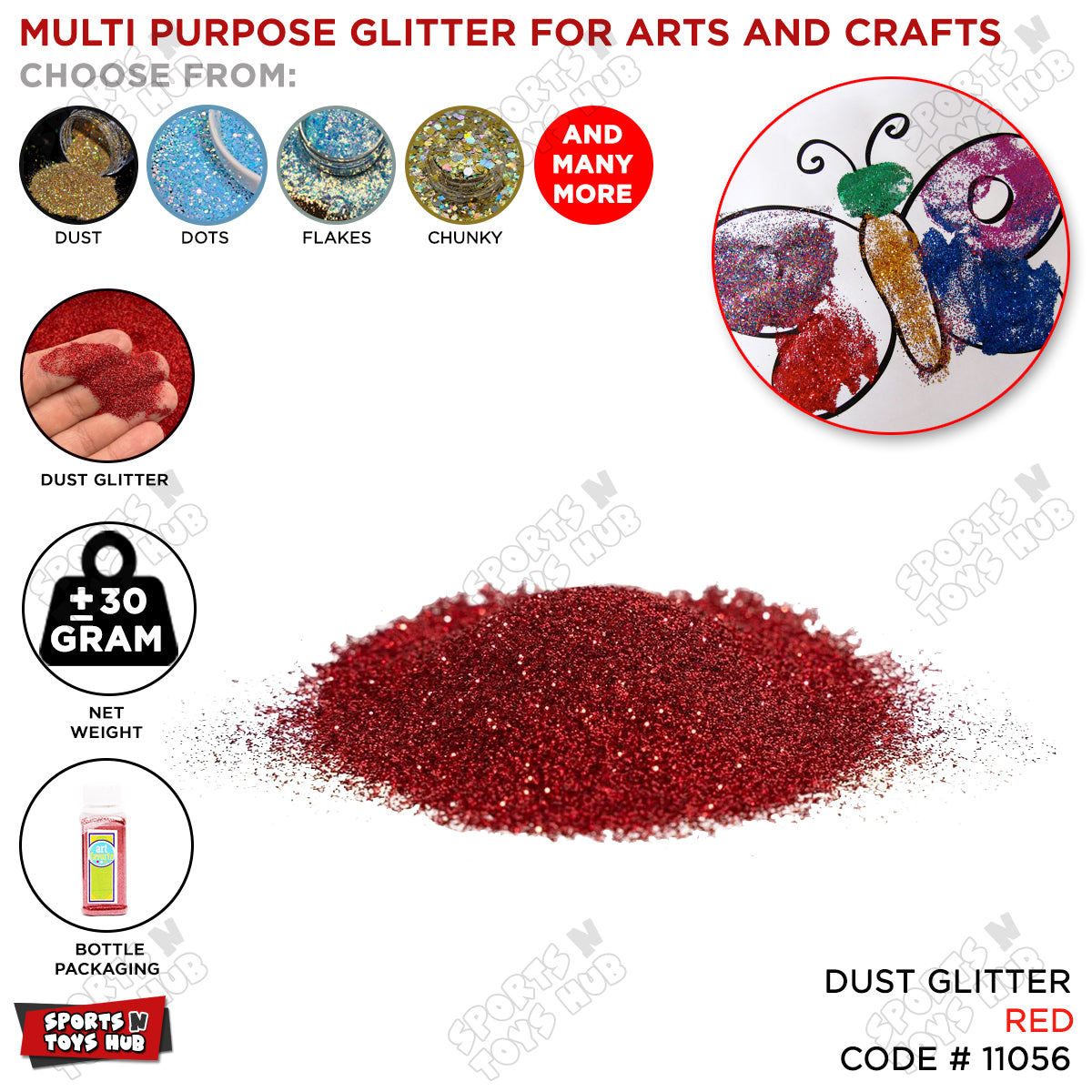 Glitter Dust Bottle – Multi-Purpose Fine Sparkle for Crafts & Decor