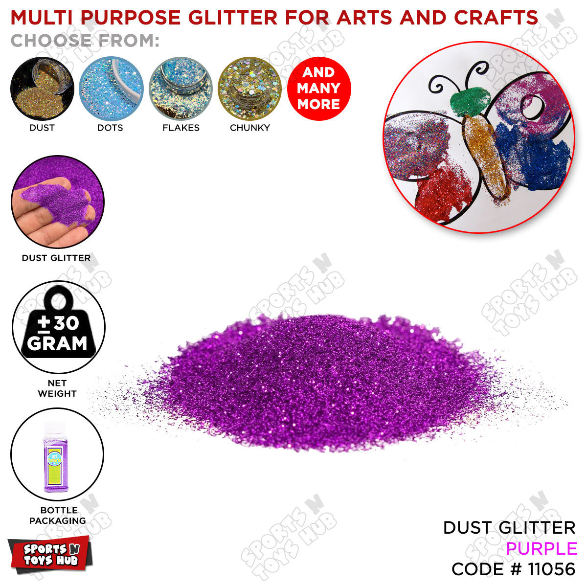 Glitter Dust Bottle – Multi-Purpose Fine Sparkle for Crafts & Decor