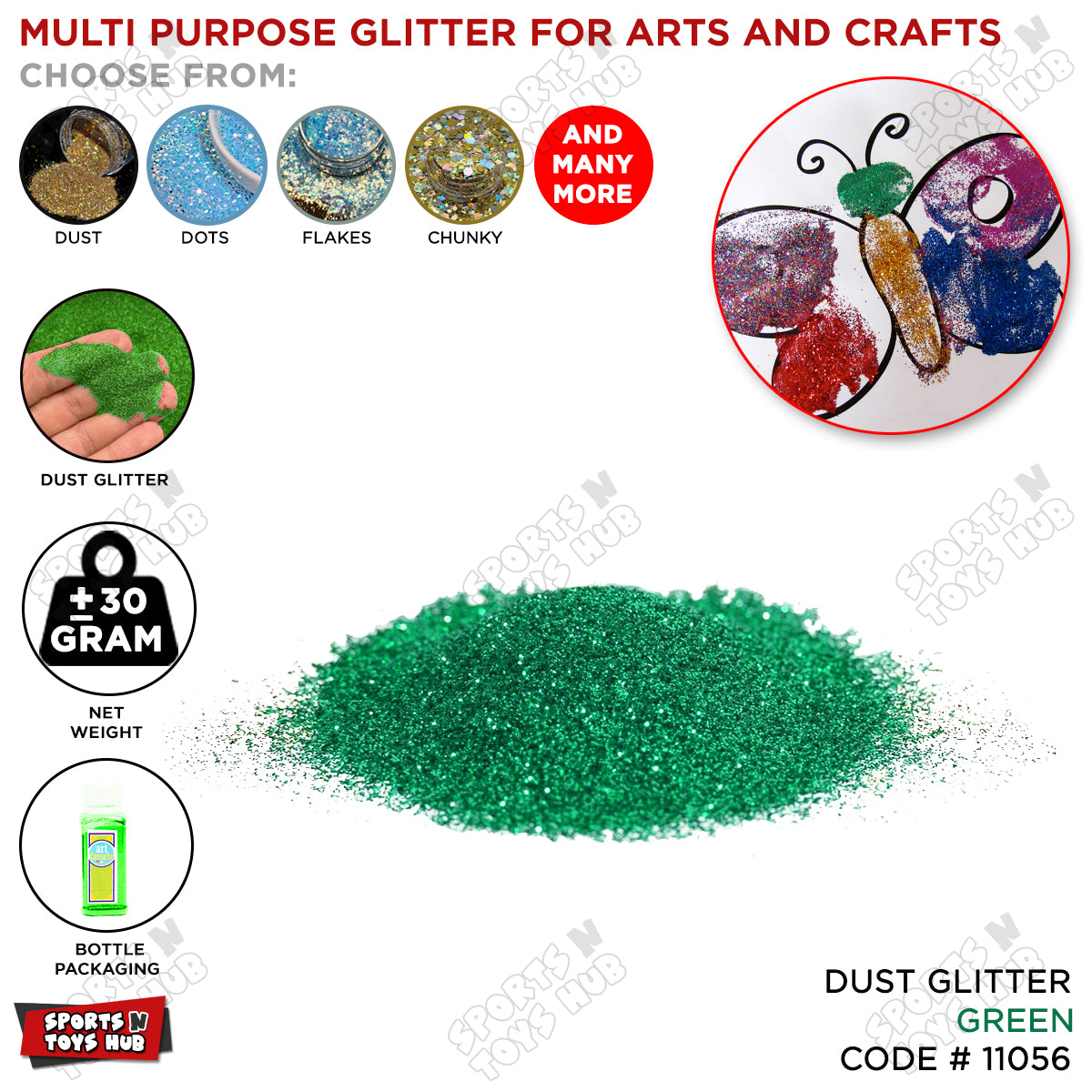Glitter Dust Bottle – Multi-Purpose Fine Sparkle for Crafts & Decor