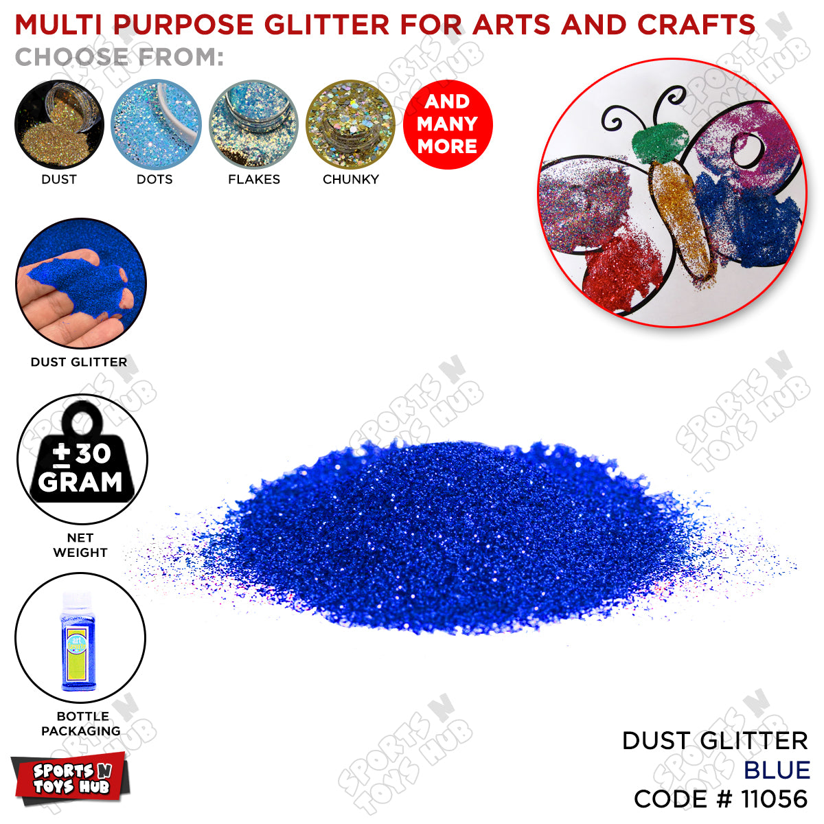 Glitter Dust Bottle – Multi-Purpose Fine Sparkle for Crafts & Decor
