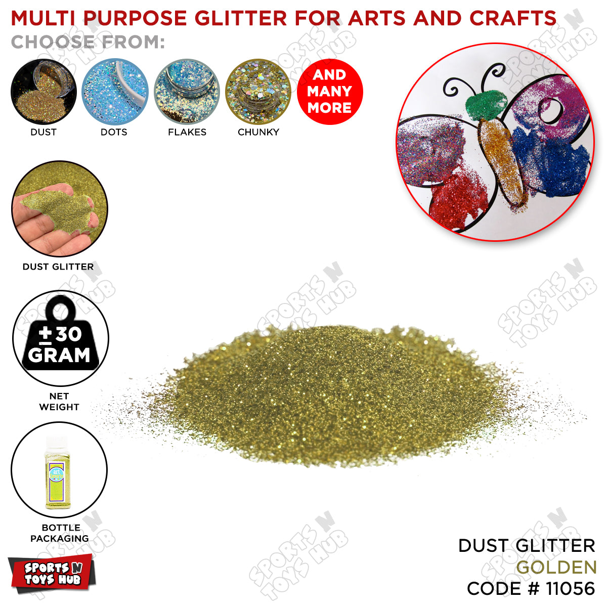 Glitter Dust Bottle – Multi-Purpose Fine Sparkle for Crafts & Decor