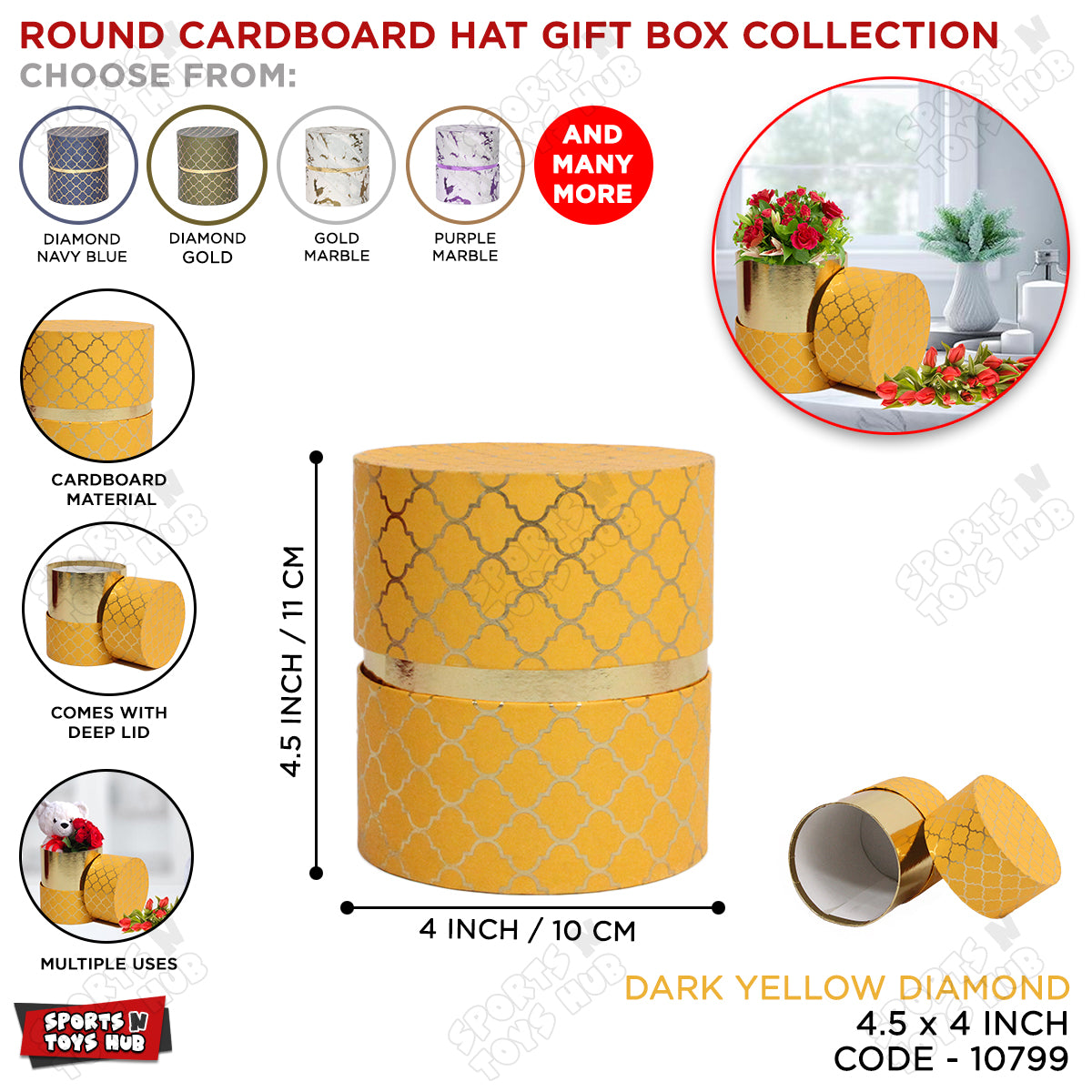 Round Card Board Hat Gift Box Collection