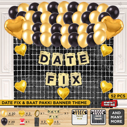 Date Fix Card Banner Theme - Gold