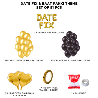 Date Fix Foil Letter Theme - Gold