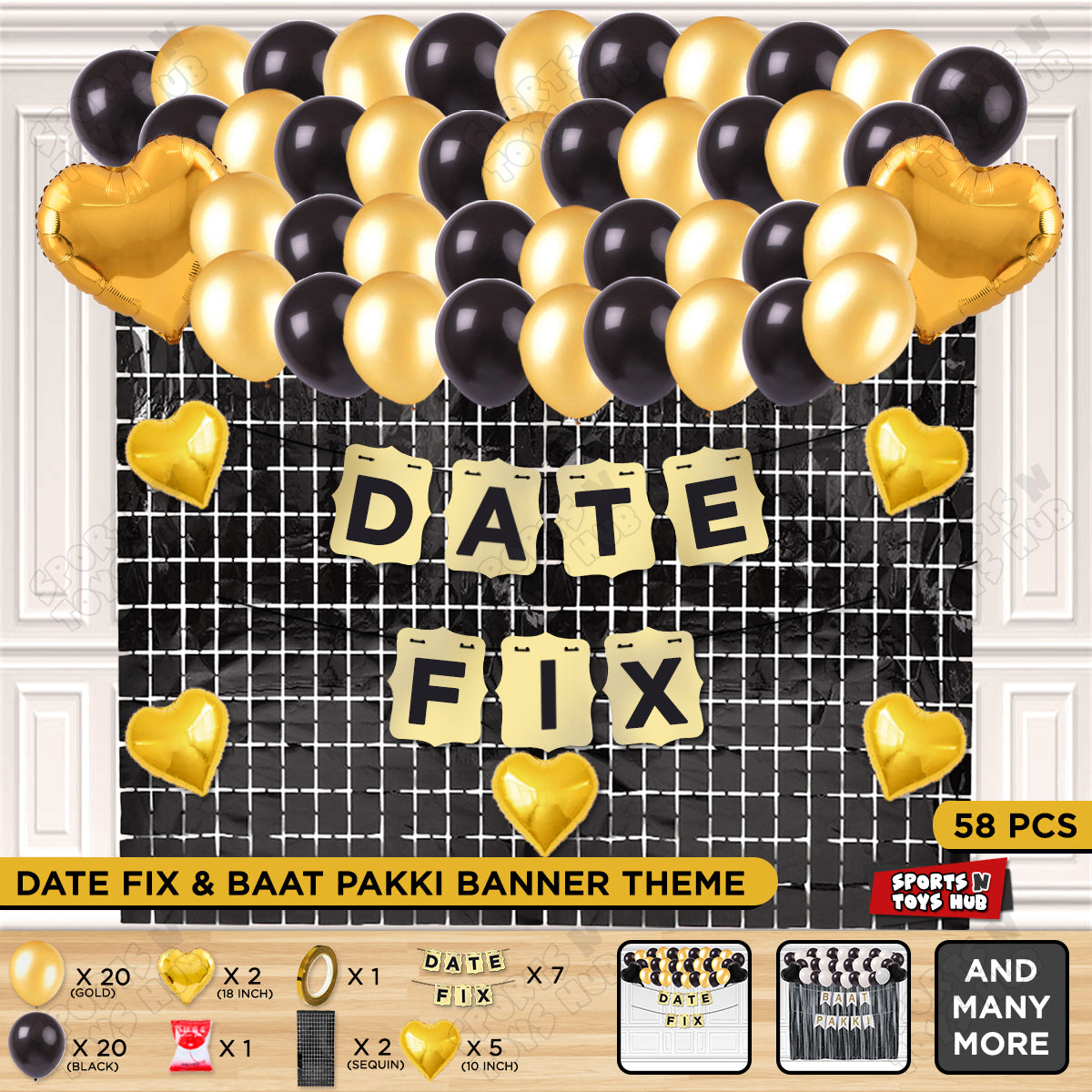 Date Fix Card Banner Theme - Gold