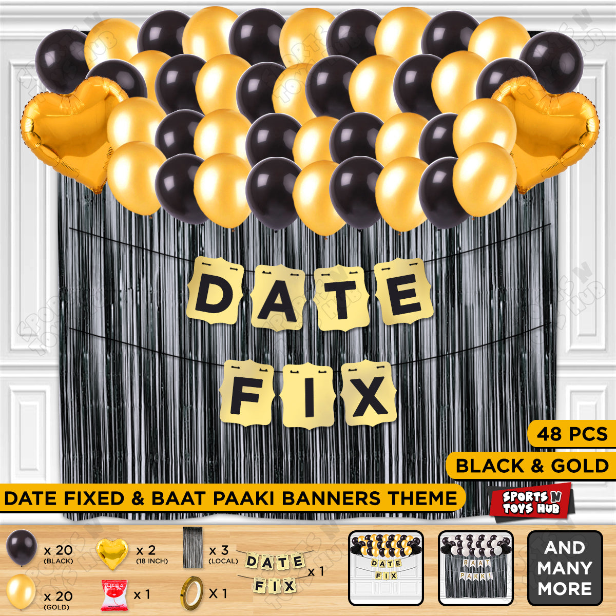 Date Fix Card Banner Theme - Gold