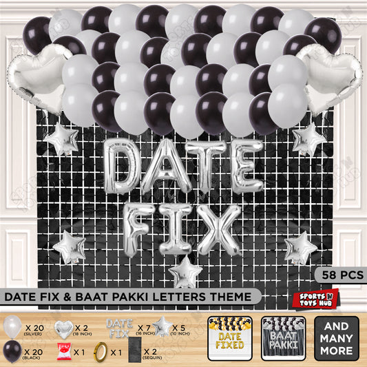 Date Fix Foil Letter Theme - Silver